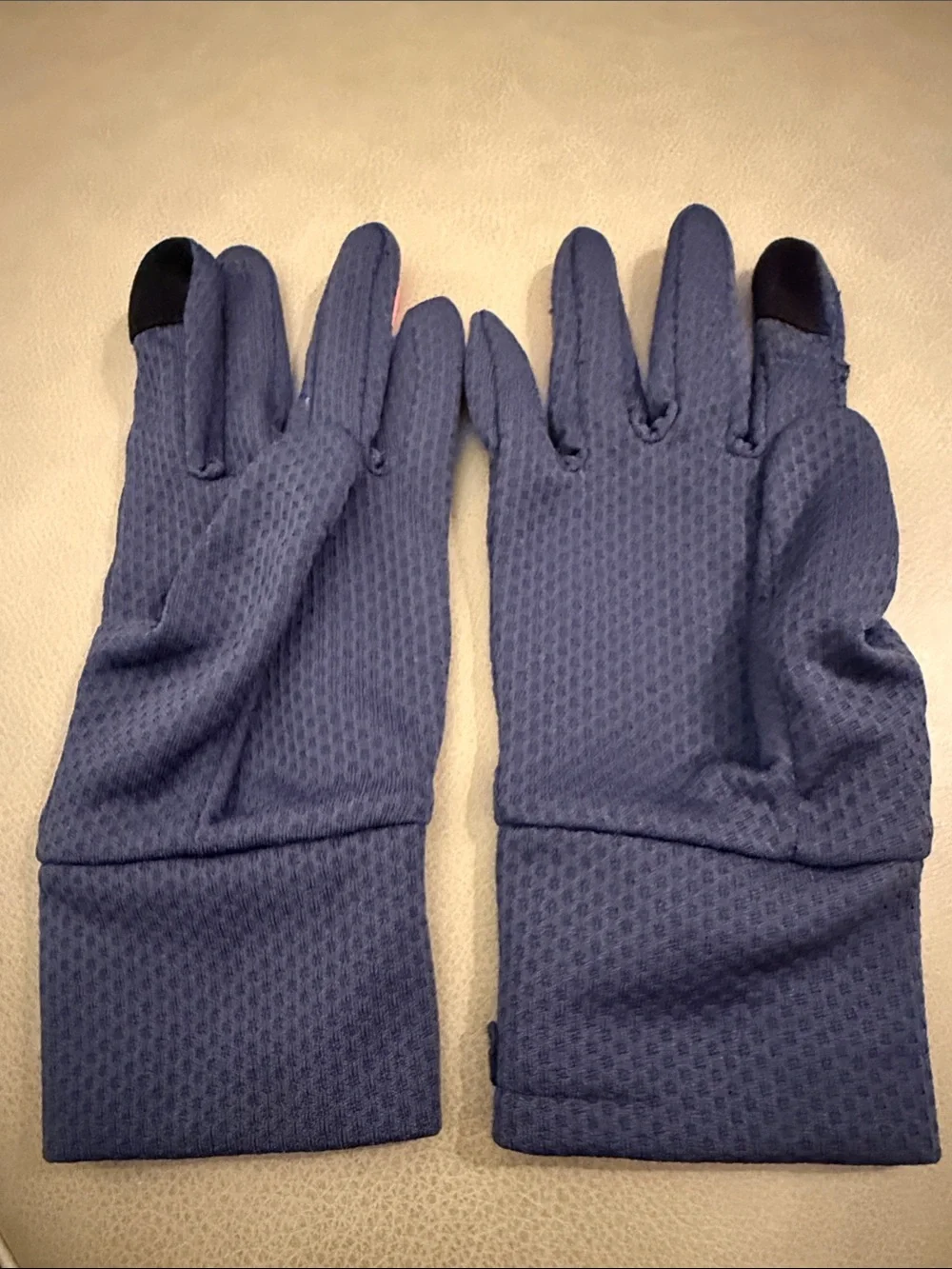 Brooks Running Gloves Navy and Pink Lightweight